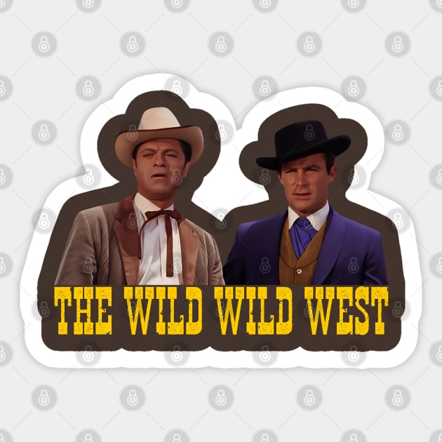 The Wild Wild West - Jim West, Artemus Gordon - 60s Sci Fi Western Sticker by wildzerouk